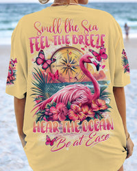 SMELL THE SEA FEEL THE BREEZE FLAMINGO ALL OVER PRINT - TYTD1104242