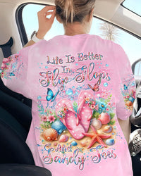 LIFE IS BETTER IN FLIP-FLOPS AND SANDY TOES ALL OVER PRINT - YHKD160424