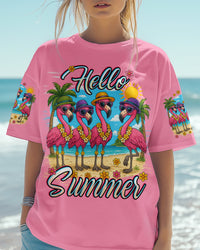 HELLO SUMMER FLAMINGO ALL OVER PRINT - TYTD1104253