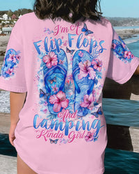FLIP FLOPS AND CAMPING KINDA GIRL ALL OVER PRINT - TYTD1304241