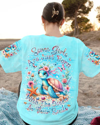 SOME GIRLS ARE JUST BORN TURTLE ALL OVER PRINT - YHKD1904243