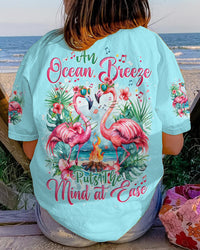 AN OCEAN BREEZE PUTS THE MIND AT EASE FLAMIGOS ALL OVER PRINT - TYTD1004241
