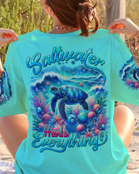 SALTWATER HEALS EVERYTHING TURTLE ALL OVER PRINT - TYHI2405243