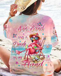 SUN SAND AND A DRINK IN MY HAND ALL OVER PRINT - YHKD0406244