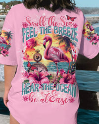 SMELL THE SEA FEEL THE BREEZE FLAMINGO ALL OVER PRINT - TYTD1604241