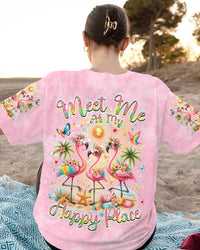 MEET ME AT MY HAPPY PLACE FLAMINGO ALL OVER PRINT - YHKD1504244