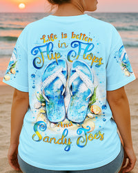 LIFE IS BETTER IN FLIP FLOPS AND SANDY TOES ALL OVER PRINT- TYTD06052534