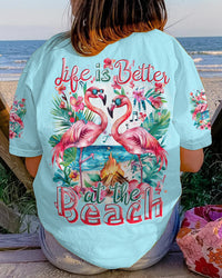 LIFE IS BETTER AT THE BEACH FLAMINGO ALL OVER PRINT - TYTD1704241