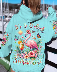 IT'S 5 O'CLOCK SOMEWHERE FLAMINGO ALL OVER PRINT - YHKD2201243