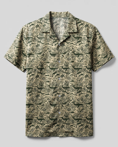 VINTAGE OCEAN TAPESTRY CAMP SHIRT - TYQY0708264