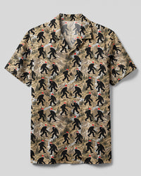 SANTA BIGFOOT MOUNTAIN CHRISTMAS CAMP SHIRT - TYQY1410262