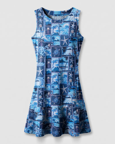 ISLAND OCEAN FLOUNCE DRESS - TYQY3007263