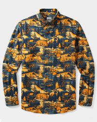 CAMPING LABRADOR PATTERN DOG LONG SLEEVE BUTTON-DOWN SHIRT - TYQY2408266