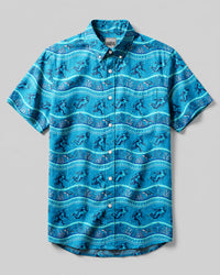 BIGFOOT REEF ADVENTURE BUTTON-DOWN COLLAR SHIRT - TYQY0607261