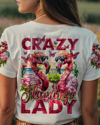 CRAZY FLAMINGO LADY ALL OVER PRINT - TY1004241