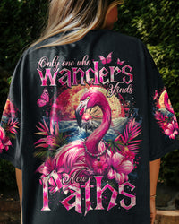 ONLY ONE WHO WANDERS FINDS NEW PATHS FLAMINGO COMPASS ALL OVER PRINT - TY1204243