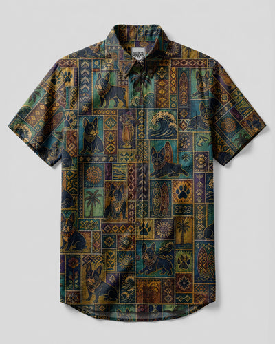 VINTAGE FRENCH BULLDOG BUTTON-DOWN COLLAR SHIRT - RITD1408262