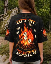 LET'S GET TOASTED CAMPFIRE BOOS HALLOWEEN ALL OVER PRINT  - TLNT2007261