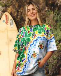 TROPICAL BEACH SAND TURTLES ALL OVER PRINT  - TLNT2506262