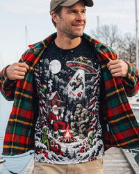 BIGFOOT COSMIC CHRISTMAS ENCOUNTER ALL OVER PRINT - TLNO0610261