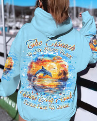 THE BEACH IS MY HAPPY PLACE DOLPHIN ALL OVER PRINT - YHKD1103243
