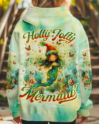 HOLLY JOLLY MERMAID CHRISTMAS ALL OVER PRINT  - TLNO2610241