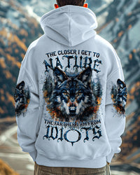 THE CLOSER I GET TO NATURE WOLF ALL OVER PRINT - TYTM0909242