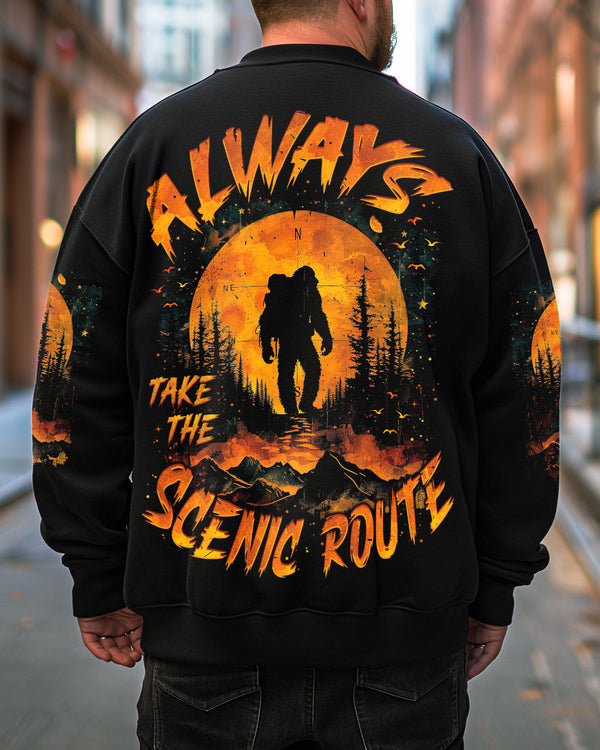 ALWAYS TAKE THE SCENIC ROUTE BIGFOOT ALL OVER PRINT - TYTM2201252