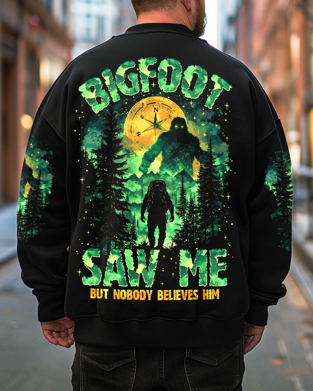 Under the glow of the moonlight, deep in the heart of the forest, the legendary Bigfoot roams, watching silently. This design captures the magic of that mysterious encounter, blending the beauty of starry skies, a wandering compass, and the untamed wild. The playful phrase speaks to adventurers and dreamers who love the thrill of the unknown. Whether you’re a believer or just love a good story, let this design be your badge of curiosity and fun! Because sometimes, the best moments are the ones no one else c