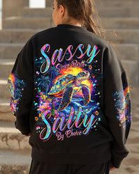SASSY SINCE BIRTH SALTY BY CHOICE TURTLE ALL OVER PRINT - TYTM1012244
