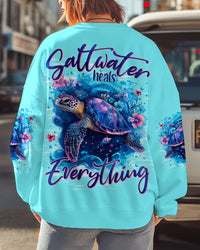 SALTWATER HEALS EVERYTHING TURTLE ALL OVER PRINT - TYTM0503252