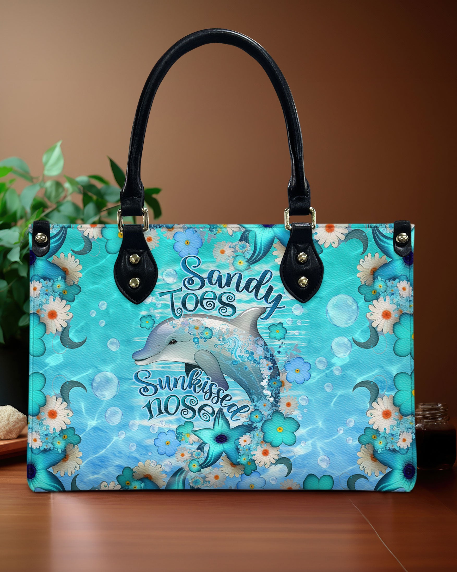 SANDY TOES SUNKISSED NOSE DOLPHIN LEATHER HANDBAG - TLNO2708244