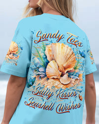 SANDY TOES SALTY KISSES SEASHELL WISHES ALL OVER PRINT - YHLN0309253