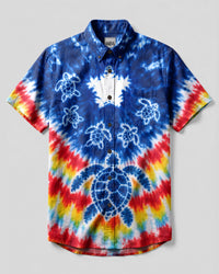 TEXAS SEA TURTLE ART BUTTON-DOWN COLLAR SHIRT - RI2406262