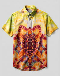 SEA TURTLE MANDALA ART BUTTON-DOWN COLLAR SHIRT - RI2406263