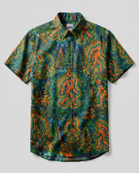 BIGFOOT FOREST SWIRL BUTTON-DOWN COLLAR SHIRT - TLHG2206262