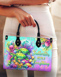 SALTWATER HEALS EVERYTHING TURTLE LEATHER HANDBAG - TLTW3105243