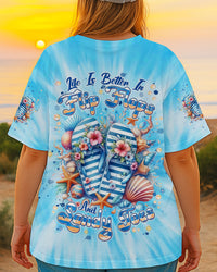 LIFE IS BETTER IN FLIP-FLOPS AND SANDY TOES ALL OVER PRINT   - TLNT0905251