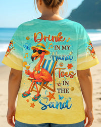 DRINK IN MY HAND TOES IN THE SAND FLAMINGO ALL OVER PRINT - YHLT1305252