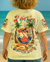 IT'S 5 O'CLOCK SOMEWHERE FLAMINGO ALL OVER PRINT - YHHG1905252