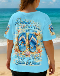 RELAX UNWIND GET IN A FLIP-FLOP ALL OVER PRINT - YHLT1405252