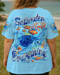 SALTWATER HEALS EVERYTHING TURTLE ALL OVER PRINT - YHDU0506254