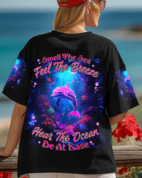 SMELL THE SEA FEEL THE BREEZE DOLPHIN ALL OVER PRINT - TLNT1305253