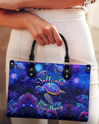 SALTWATER HEALS EVERYTHING TURTLE LEATHER HANDBAG - TLTW1712244