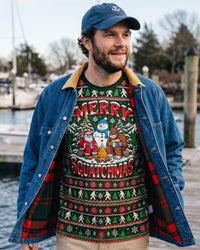 MERRY SQUATCHMAS BIGFOOT UGLY PATTERN CHRISTMAS ALL OVER PRINT - TLNO0810261