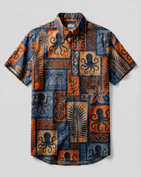 OCTOPUS TROPICAL  BUTTON-DOWN COLLAR  SHIRT  - TLNO0207263