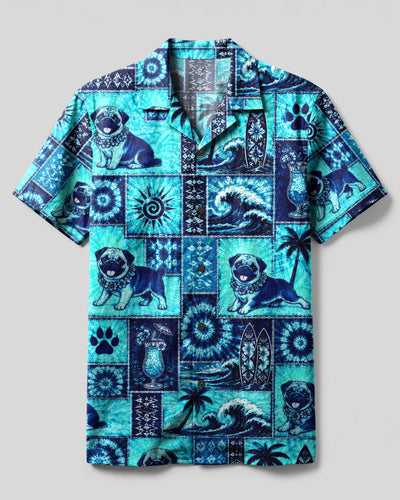 PUG DOG ISLAND PATCHWORK CAMP SHIRT - TLNO3007265