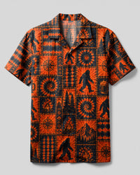 RETRO BIGFOOT WILDERNESS PATCHWORK CAMP SHIRT  - TLNT0307265