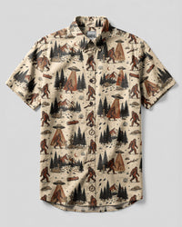VINTAGE BIGFOOT UFO BUTTON-DOWN COLLAR SHIRT   - TLNT2306261