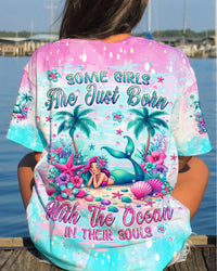SOME GIRLS ARE JUST BORN MERMAID ALL OVER PRINT - TLPQ0107243